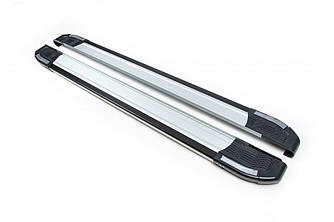 Бокові пороги Rainbow (2 шт., Алюміній) для Dacia Lodgy 2012-2022 рр від VLF комп.