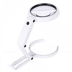 Портативна Лампа-Лупа ABS-Пластик+Акрил, Колір: Білий, Розмір: 22x11x3.2см, Збільшення: 3.5 х, (УТ100024691)