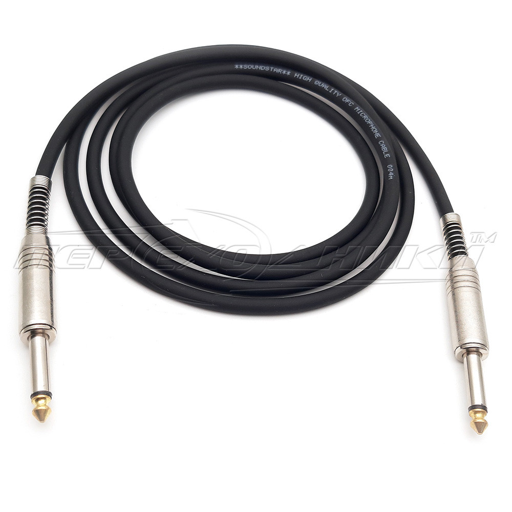 Кабель jack 6.3 mm to jack 6.3 mm (преміум'якість), пружна, у екрані