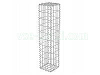 Столб габионный 500х500х2000 мм(монтаж на спиралях), ячейка 100х50 мм.