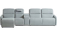 Модульный диван Лас-Вегас в ткани, с электро-реклайнером, серый