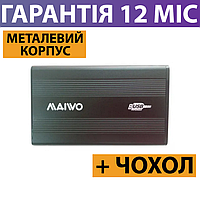 Карман для HDD/SSD 2.5" Maiwo K2501A USB 2.0, черний, металл, внешний, для жесткого диска и ссд