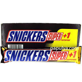 Батончик Снікерс Snickers Super + 1 (три батончика в одному) 112.5г (Снікерс) (уп. 20 шт)