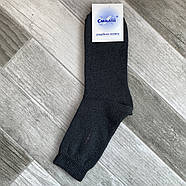 Шкарпетки підліткові х/б махрові всередині Смалій, 23 розмір, сірі, 40516, фото 2