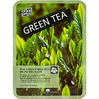 Тканева маска с зеленым чаем May Island Real Essence Mack Pack Green Tea