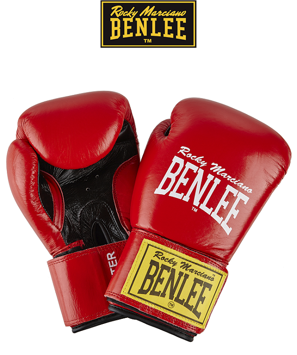 Боксерські рукавиці тренувальні Benlee FIGHTER 16oz, шкіра, червоно-чорні