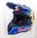 Кросовий мото шолом ендуро Red Bull KTM розмір L + окуляри в подарунок, фото 4