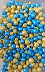 Посипка кондитерська "Перлина Жолто — синя" 50г