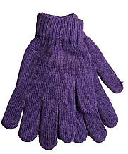 В'язані рукавички фіолетові