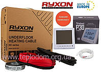 Теплый пол RYXON 1м²- 1,3м²/ 200 Вт (10м) нагревательный кабель с программируемым терморегулятором P30
