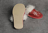 Жіночі тапочки "Сніжинка" з опушкою, теплі кімнатні тапочки, кімнатне взуття, розмір 36, фото 2