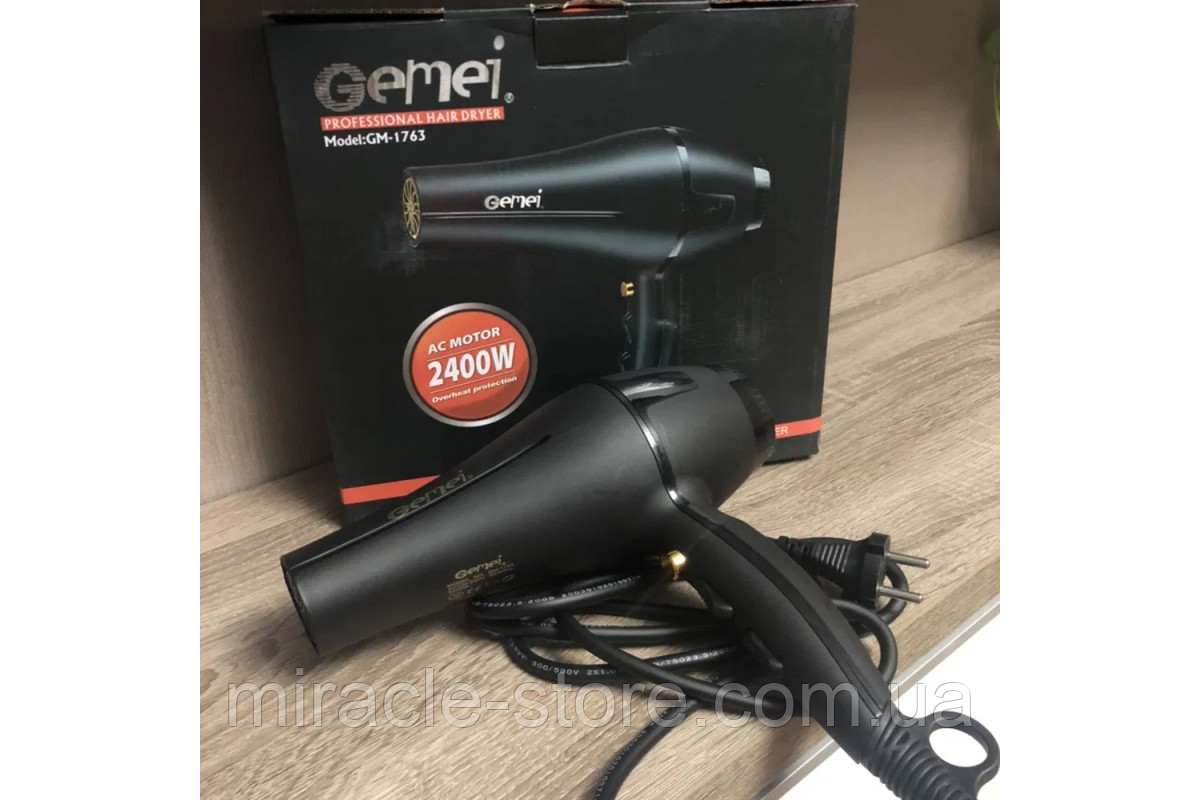 Фен для волосся професійний Gemei GM-1763 2400W