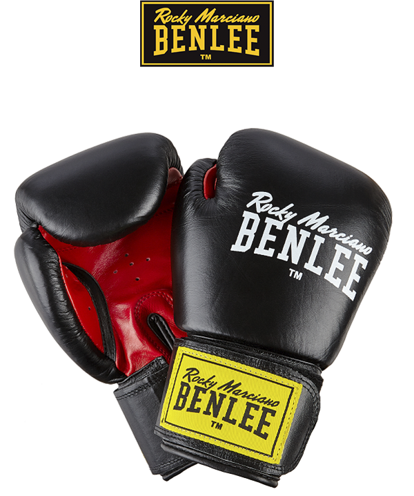 Боксерські рукавиці тренувальні Benlee FIGHTER 12oz, шкіра, чорно-червоні