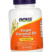 Кокосовое масло NOW Foods Virgin Coconut Oil 1000 mg 120 гелевых капсул