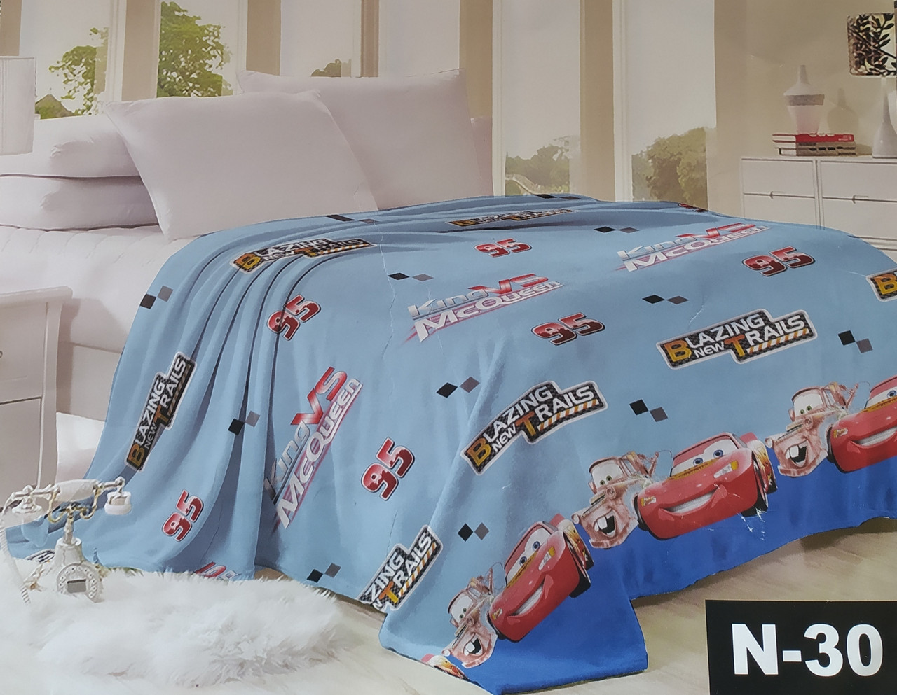 Плед микрофибра 160*210 Тачки
