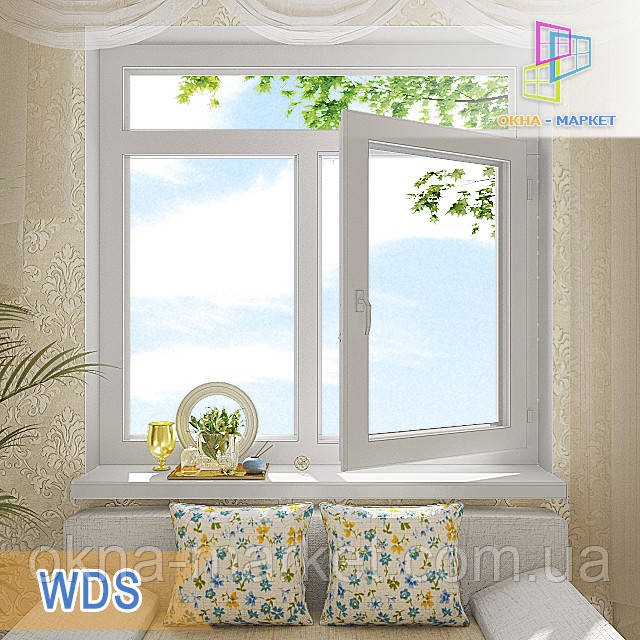 Пластикове вікно з фрамугою WDS 300