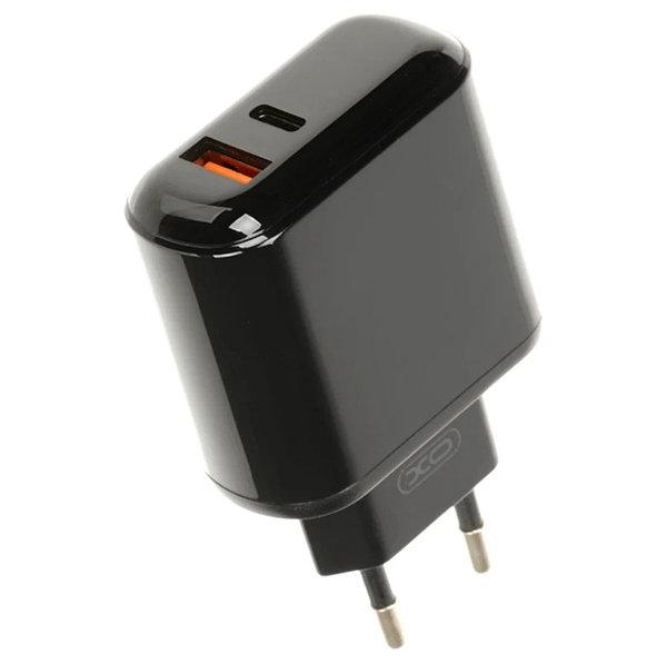 Блок живлення з дисплеєм XO - L42 швидка зарядка QC 3.0 USB + Type c