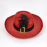 Карнавальная шляпа Мушкетера размер L стильная с пером на Хеллоуин вечеринку
