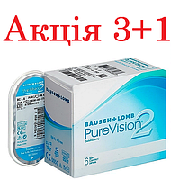 3+1 Контактные линзы PureVision 2 Bausch+Lomb