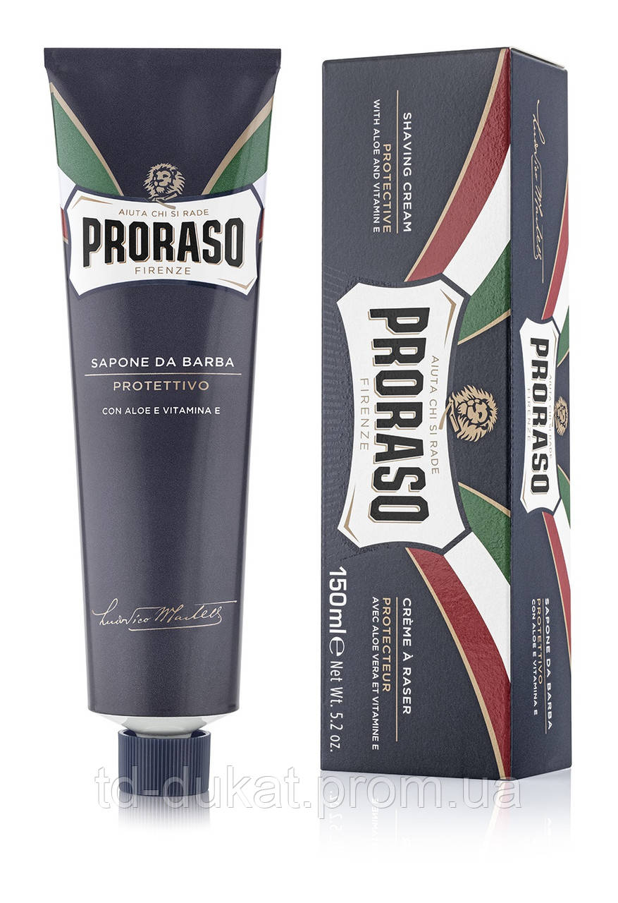 Крем для гоління Proraso shave cream tube protect, 400413/400513, 150 мл