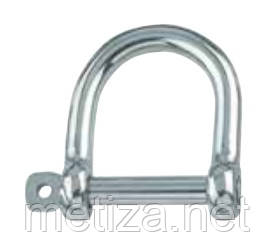 Скоба такелажная, широкая, арт. 8969410, нержавеющая сталь А4, 10мм ...