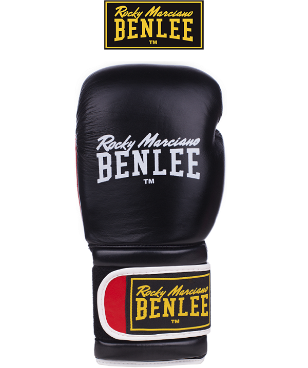 Боксерські рукавички Benlee SUGAR DELUXE 10oz, шкіра, чорно-червоні