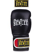Боксерські рукавички Benlee SUGAR DELUXE 16oz, шкіра, чорно-червоні
