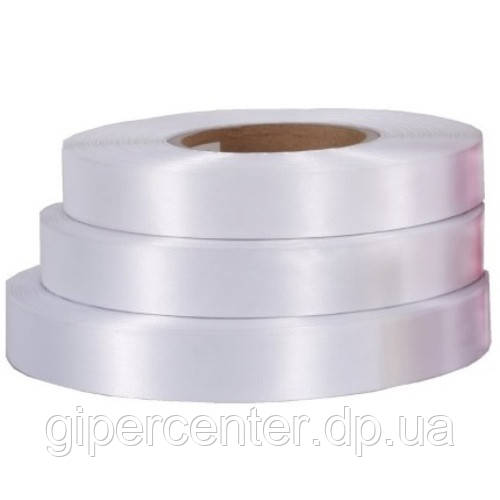 Сатин 40 мм x 200 м, білий, фото 1