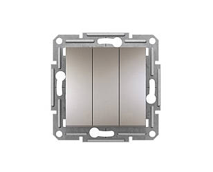 Asfora вимикач 3-клавішний бронза Schneider Electric, EPH2100169