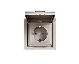 Asfora розетка з кришкою IP44 бронза Schneider Electric, EPH3100369