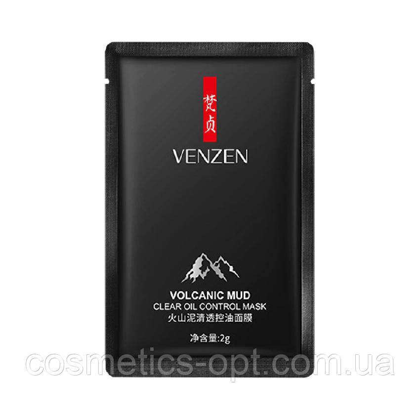 Очисна маска для обличчя з каоліном і вулканічним брудом Venzen Volcanic Mud Clear Oil Control Mask, 2 g