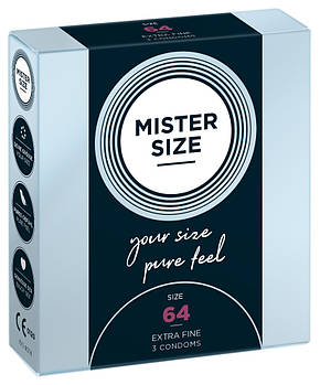 Презервативи MISTER SIZE (64 мм) 3 шт   | Puls69