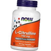 L-цитруллин NOW Citrulline 750 mg 90 капс