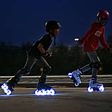 Колеса що світяться для роликів Rollerblade Moonbeams Led Wheels 72mm 82A, фото 3