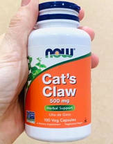 Котячий кіготь NOW Cats Claw 500 mg 100 кап, фото 3