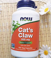 Растение Кошачий коготь NOW Foods Cats Claw 500 мг 100 капсул