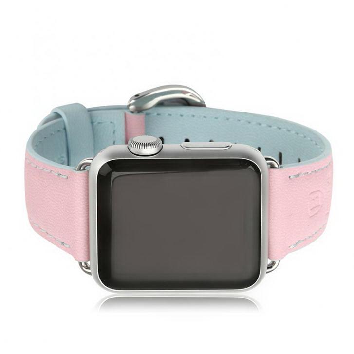 Ремінець з штучної шкіри для Apple Watch 42 mm Baseus Colorful Watchband рожево-блакитний