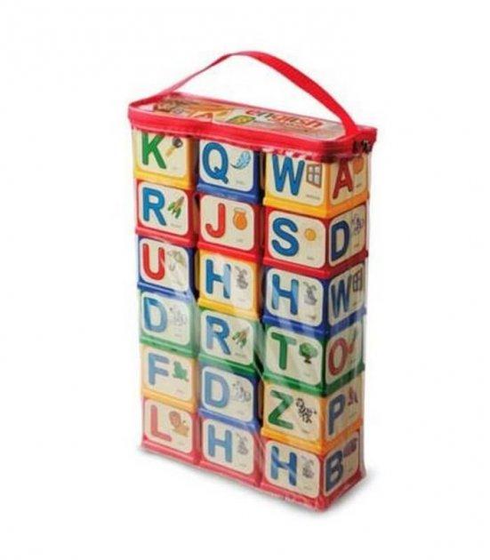 Кубики English Alphabet Юніка 1054 в сумці 18 кубиків дитяча розвиваюча іграшка для дітей англійський алфавіт, фото 1