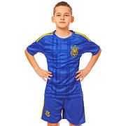 Комплект футбольної форми (футболка, шорти і гетри) SP-Sport УКРАЇНА CO-3900-UKR-16B-ETM1721 (M-26, зростання