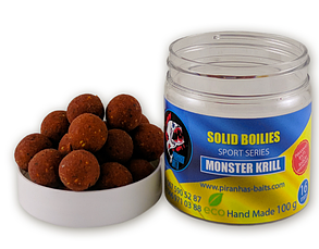 Бойл варені Piranhas Baits Solid Boilies Sport Series Monster Krill 16mm 100gr