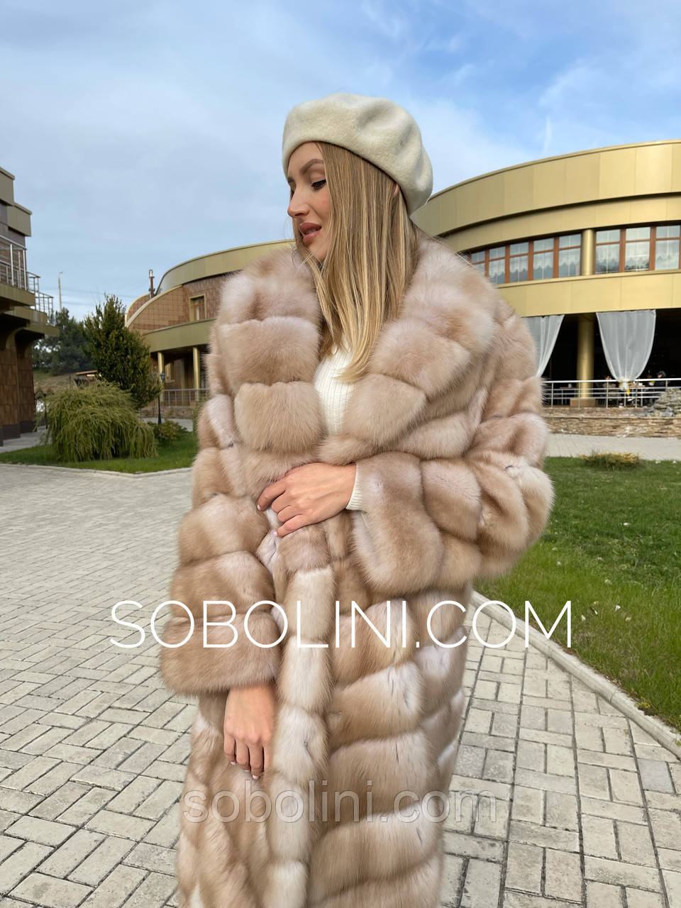 Шуба з куниці завдовжки 115 см