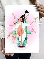 Деревянный постер SOCOTRA poster beauty salon постер салон красоты (формат A4, фанера)