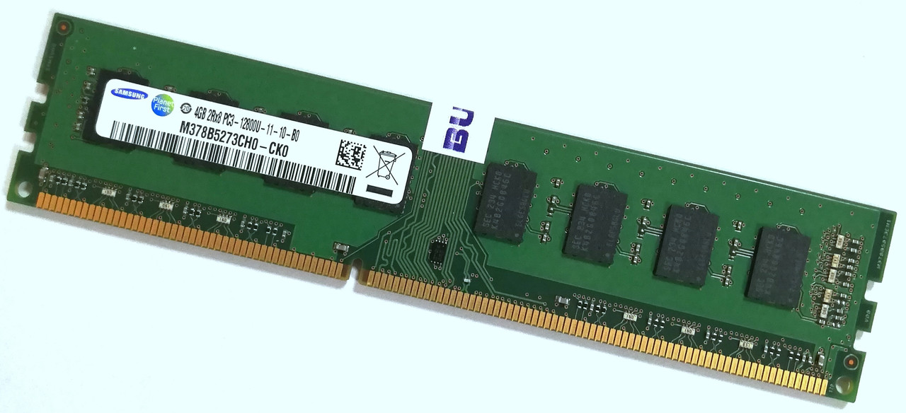 Оперативна пам'ять для комп'ютера Samsung DDR3 4Gb 1600MHz PC3-12800U 2R8 CL11 (M378B5273CH0-CK0) NEW
