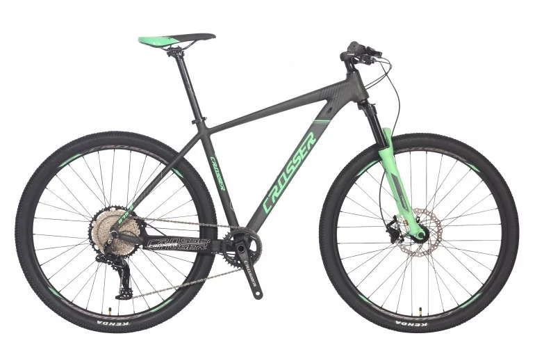 Гірський велосипед Crosser 29" 075-C LTWOO 12 швидкостей, гідравлічні гальма LOGAN сіро-салатовий