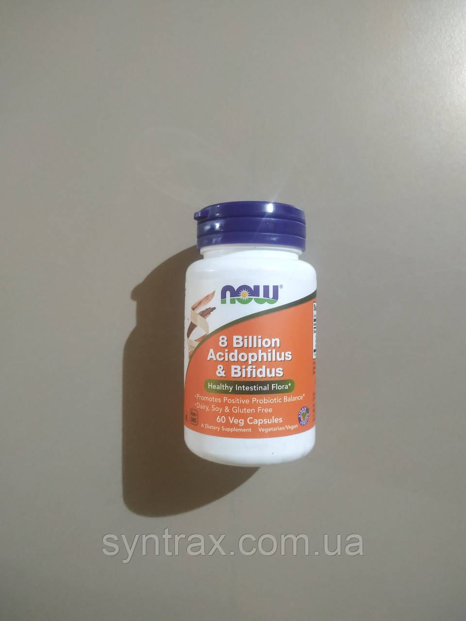 Now Foods 8 Billion Acidophilus & Bifidus 60 veg caps, Нау пробиотик  веган капс