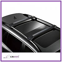 Багажник на крышу Citroen C4 2006-2013 черный на рейлинги