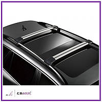 Багажник на крышу Cadillac SRX 2004-2012 серый на рейлинги