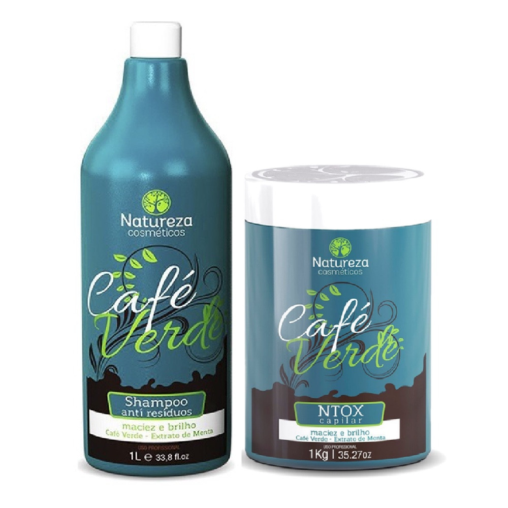 Бoтeкc Natureza Ntox Cafe Verde набір з шампунем 1000 + 1000 мл