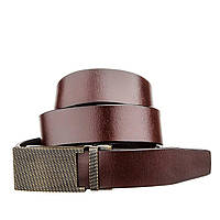 Оригинальный Мужской Ремень С Автоматической Латунной Пряжкой Vintage Коричневый DBUY 25 Оригінальний