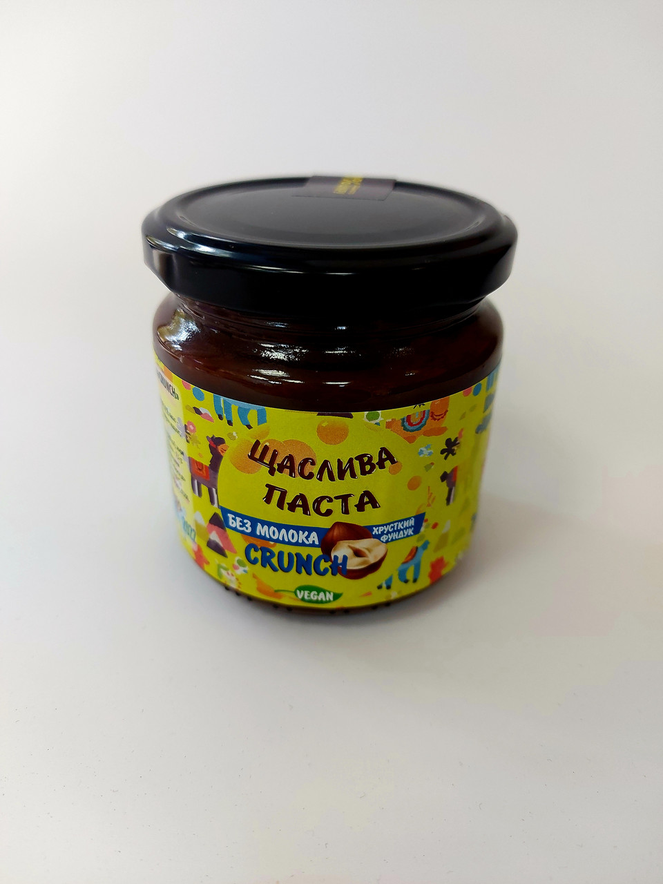 Шоколадно-горіхова паста на стевії "Щаслива паста" Vegan Crunch 200 г